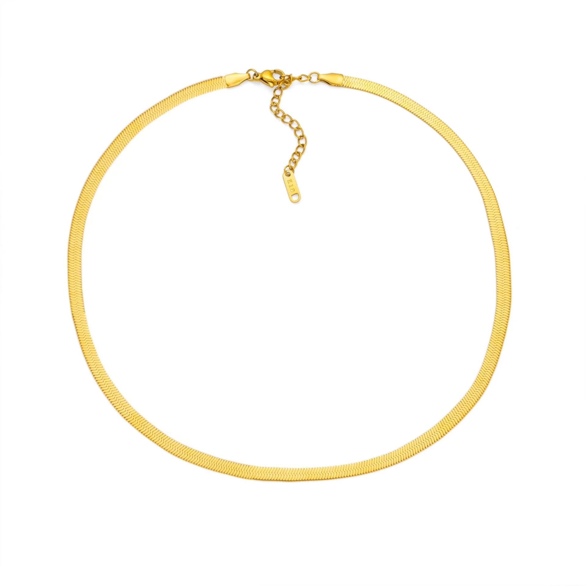 Titanium steel number and letter necklace with gold electroplated finish on grinding chain design