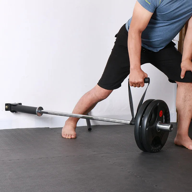 Steel wall-mounted barbell rod rack holding multiple tubes, with expansion screws for installation.