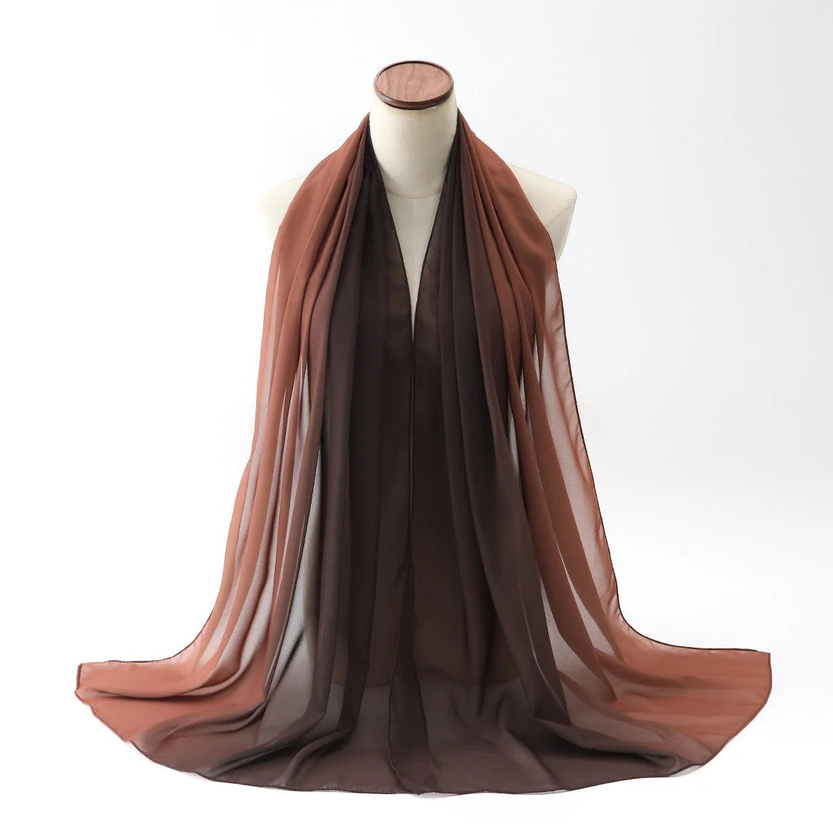 Women's lightweight chiffon summer scarf in ethnic Pu long style