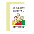 Simple printed birthday greeting cards with coloured envelopes in kraft, pink, purple, red, yellow and balloon styles