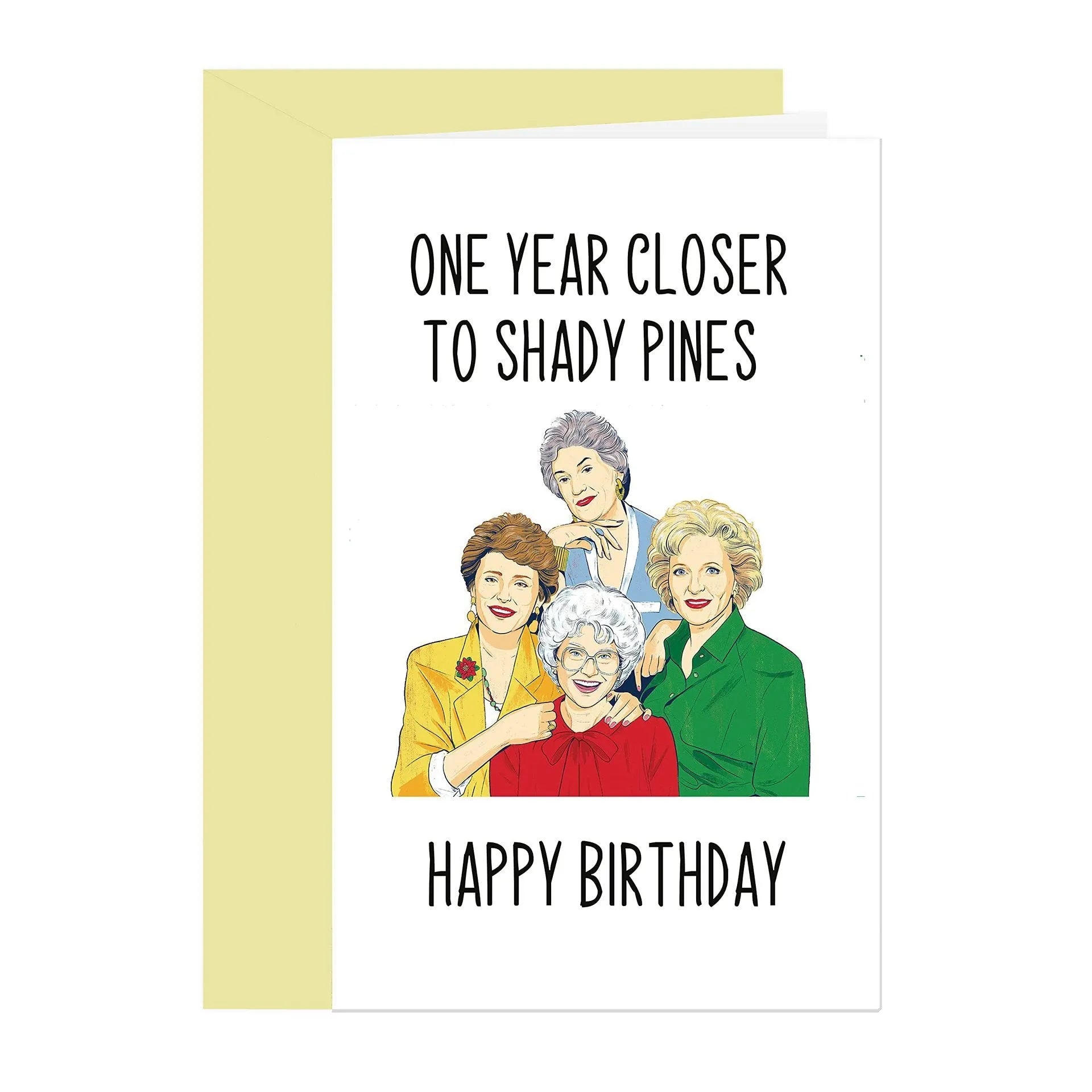 Simple printed birthday greeting cards with coloured envelopes in kraft, pink, purple, red, yellow and balloon styles