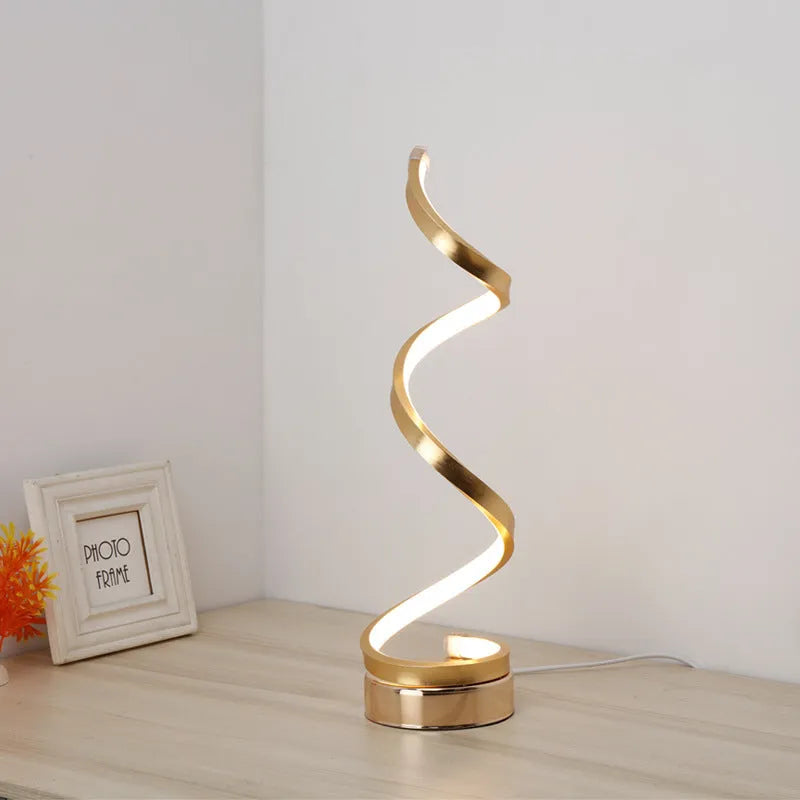 Black or white LED table lamp with aluminium shade and compact 125*450mm dimensions