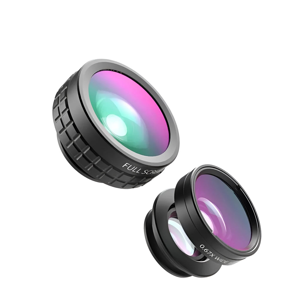 Aukey PL-A1 three-in-one fisheye wide angle macro lens kit for smartphones with clip