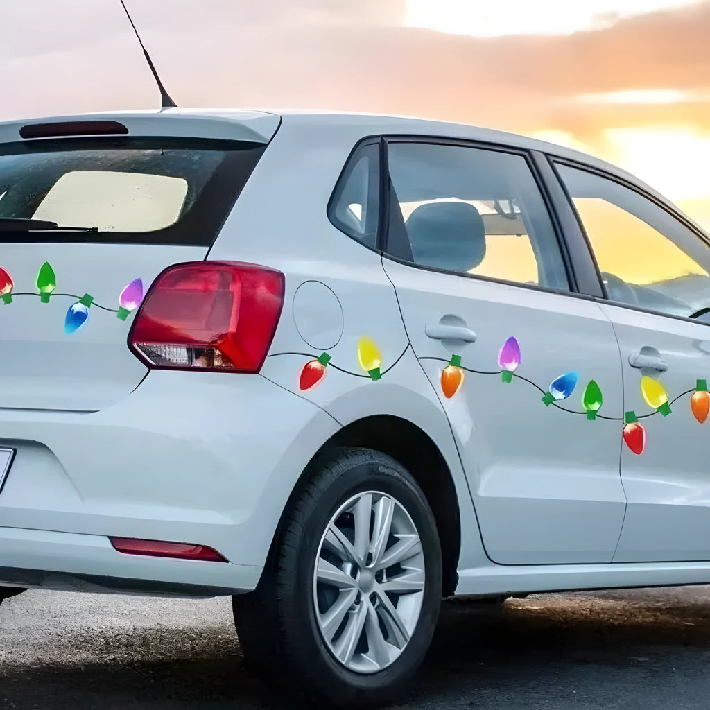 Christmas reflective magnetic paste light bulbs for car refrigerator garage decoration