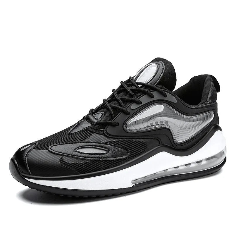 Men's summer casual shoes in Space Black colour with height increasing design and rubber sole
