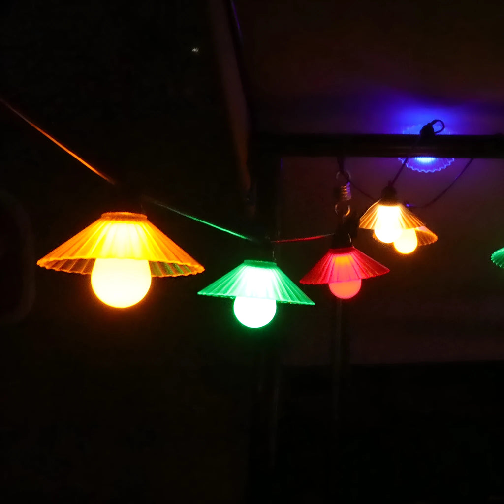 Flower shape LED outdoor string lights with IP65 waterproof rating for courtyard and camping