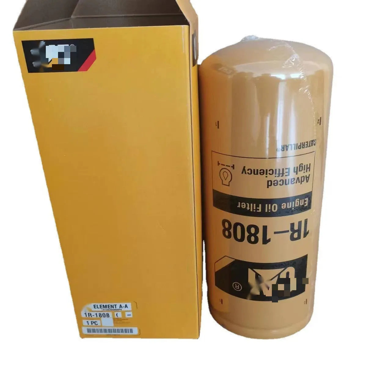 Carter 1R-1808 metal oil filter element for excavator hydraulic systems with folding filter construction