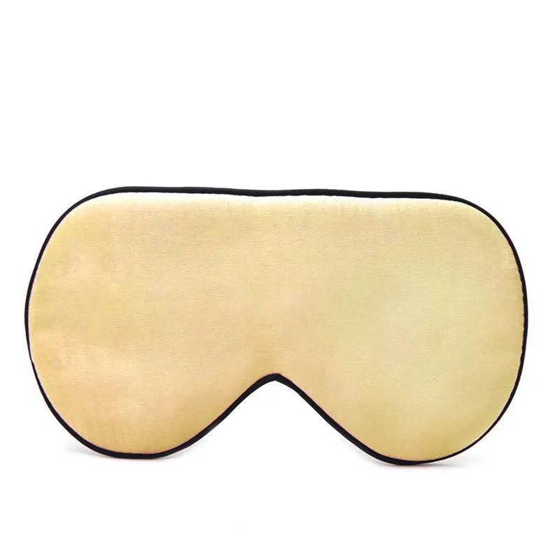 Double-sided Mulberry silk eye mask in a selection of colours including black, wine red, and ivory white.
