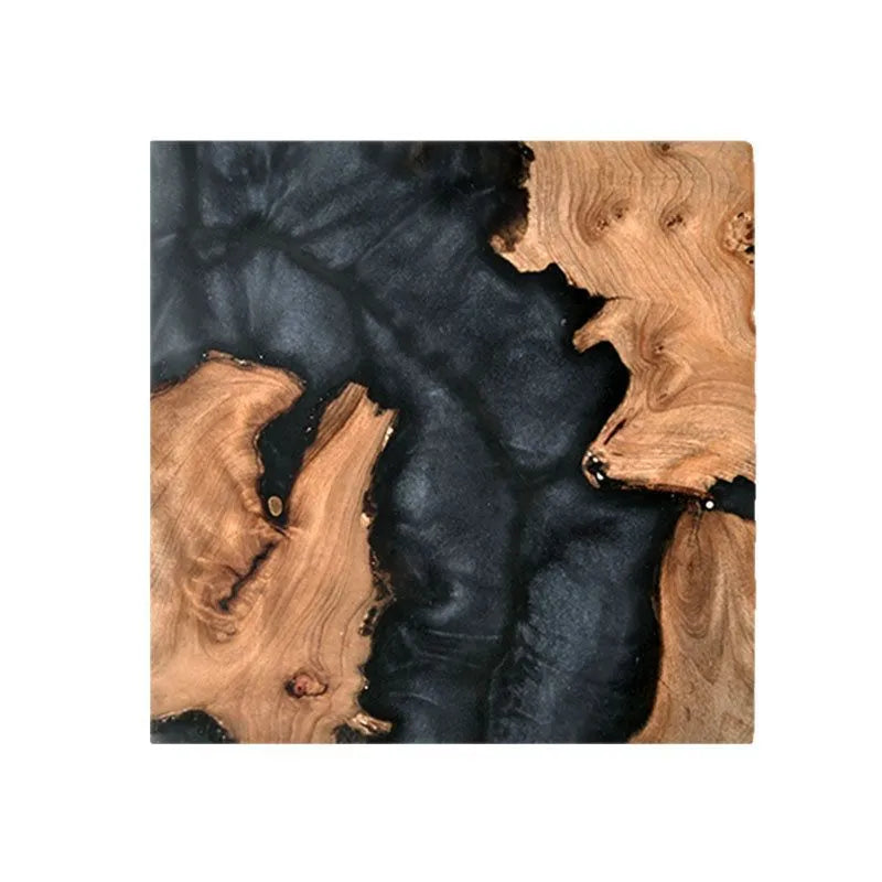 Nordic style wooden coasters in round and irregular shapes measuring 9.8cm