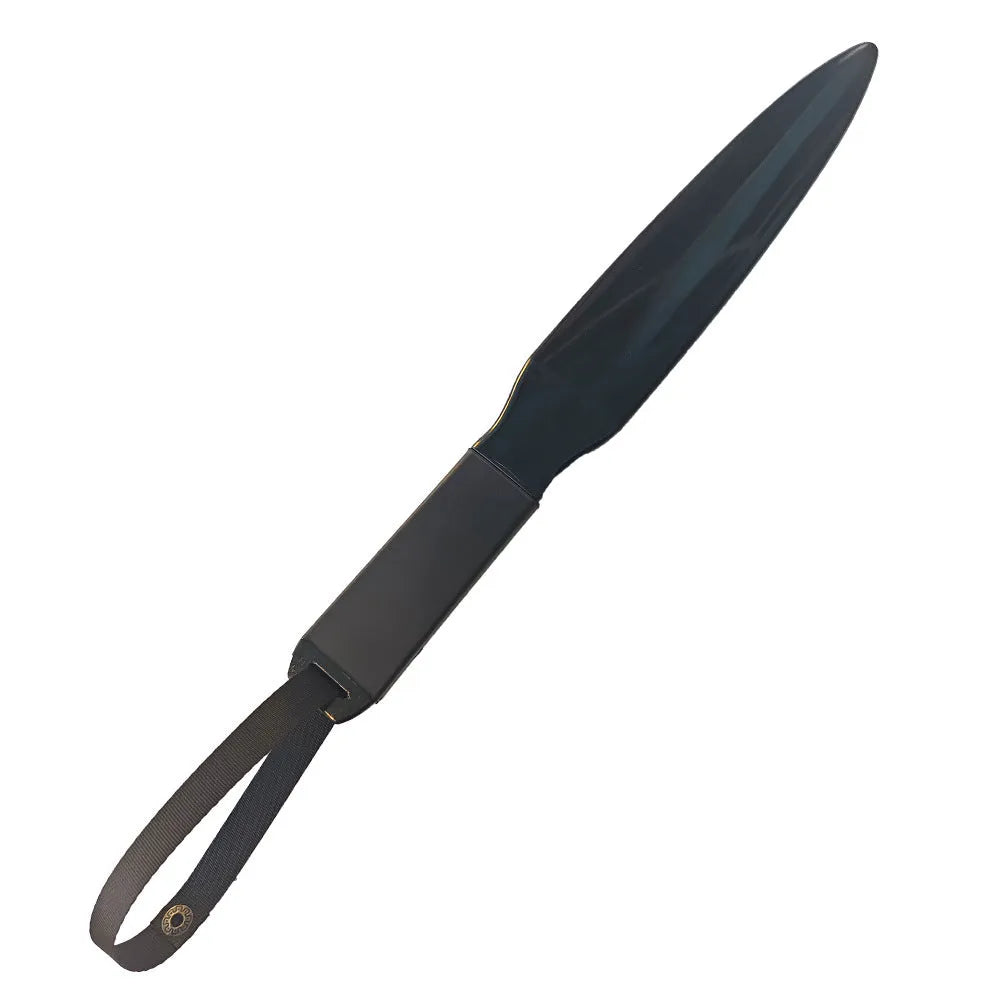 Blue handled nylon dog break stick training tool measuring 35 cm in length.