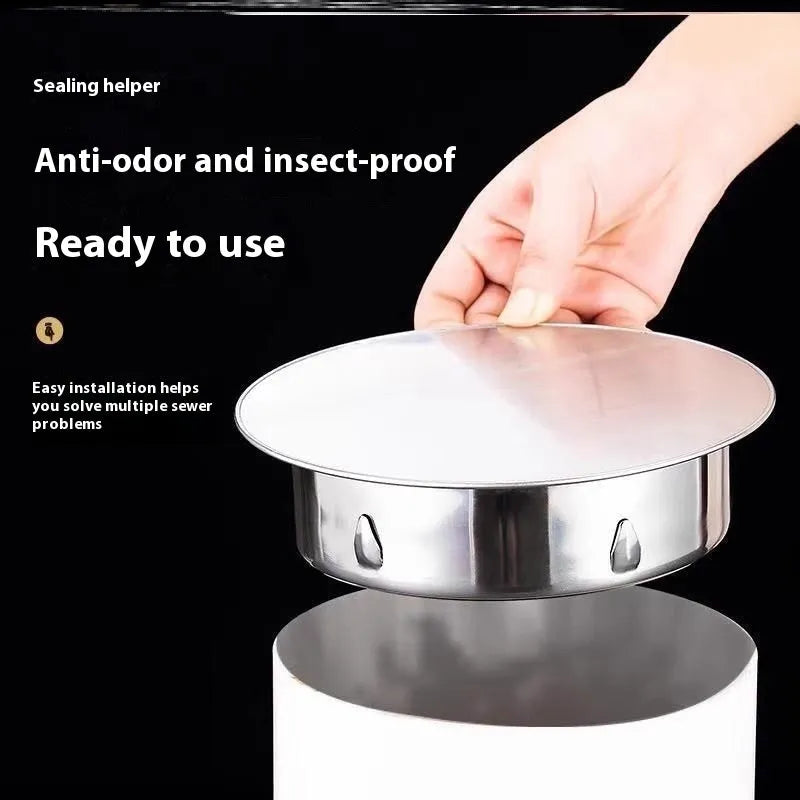 Stainless steel deodorant floor drain seal cover with modern design