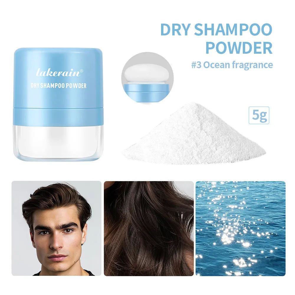 5g hair dry cleaning booster powder with sponge applicator and headband mirror in disposable format