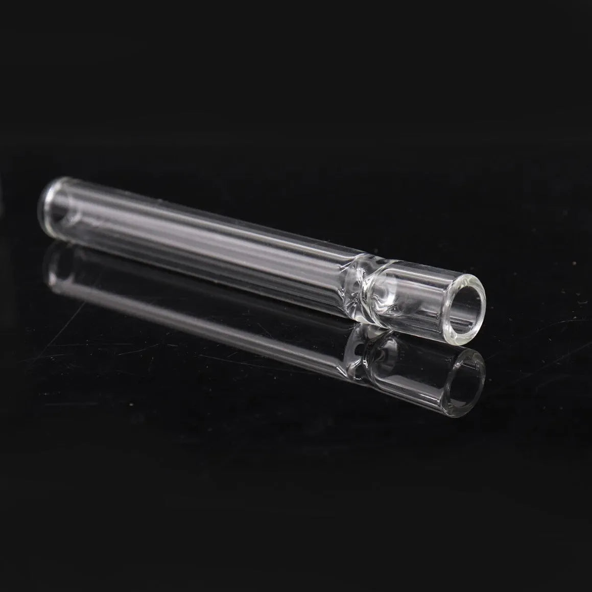 Transparent glass telescopic smoking pipe with straight suction nozzle