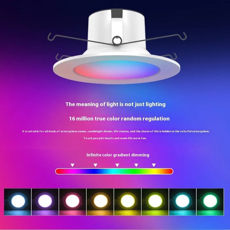 Smart RGBW colour changing ceiling lamp with remote control for WiFi and Bluetooth connectivity
