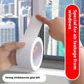 Windproof tape roll for window and windshield sealing in silver grey, transparent, or white colour options