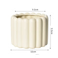Roman column design matte yellow ceramic flower pot for indoor plants
