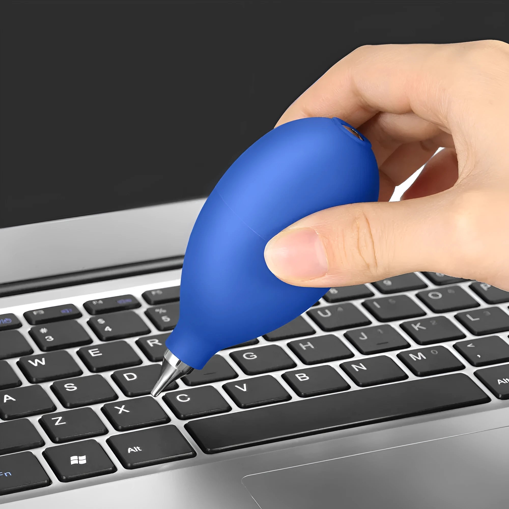 Blue rubber dust removal ball for cleaning camera lenses and mobile phones