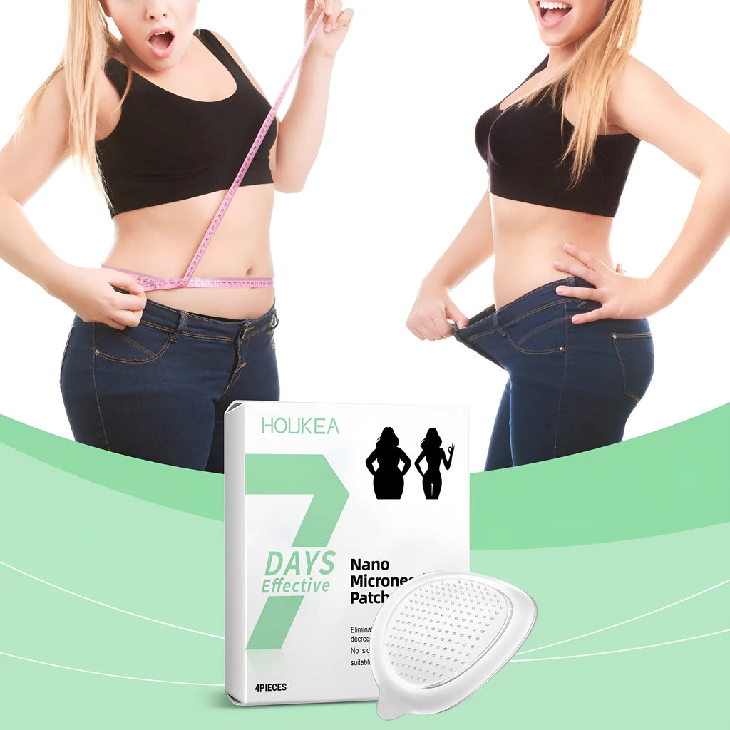Slimming nano microneedle sticker pack of 4 pieces with ginger and mugwort root for body shaping