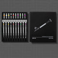 Precision manual screwdriver set for watch and glasses repair with 10 drivers and 20 spare bits