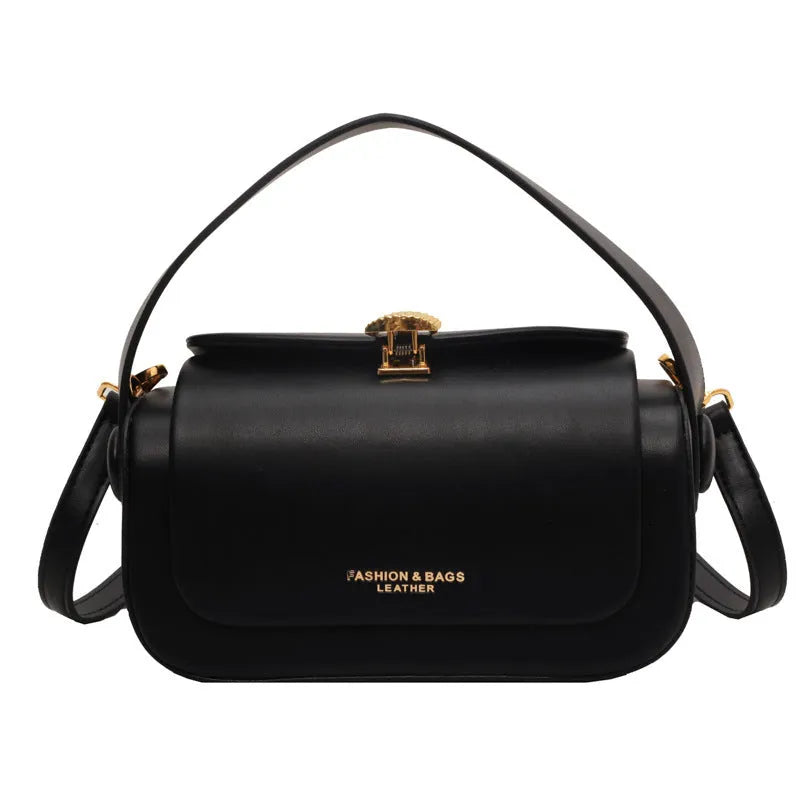 Personalised women's PU shoulder messenger bag with letter accent and stitching detail, shown in beige colour.