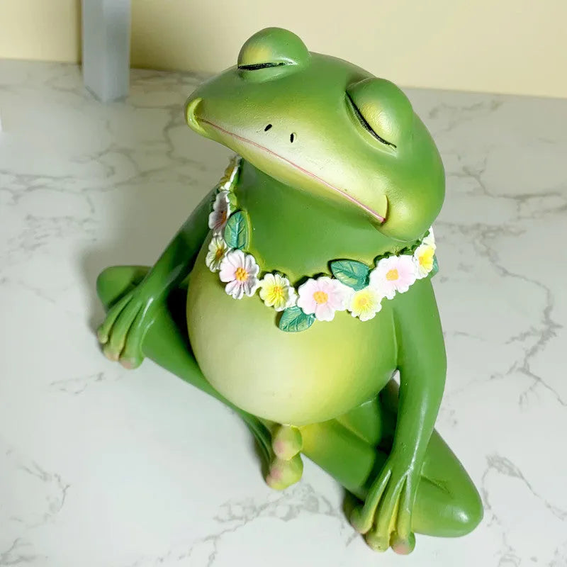 Magic Yoga Frog decoration ornament in RDW123 magic frog colour, European style design