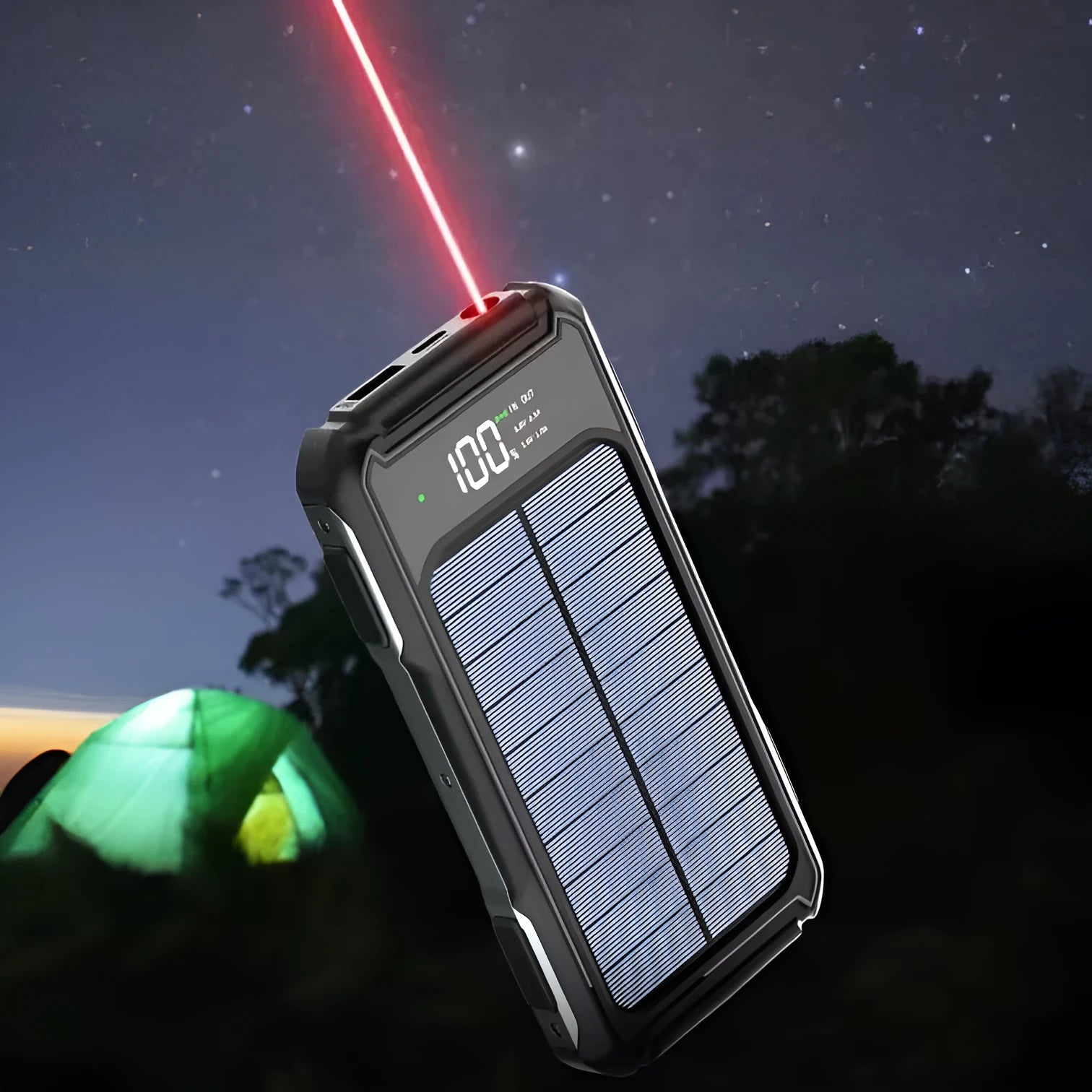 Military grade large capacity mobile power bank in black, green, or orange colour options