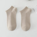Men's solid colour polyester low-cut boat socks shown in one of six available colour options
