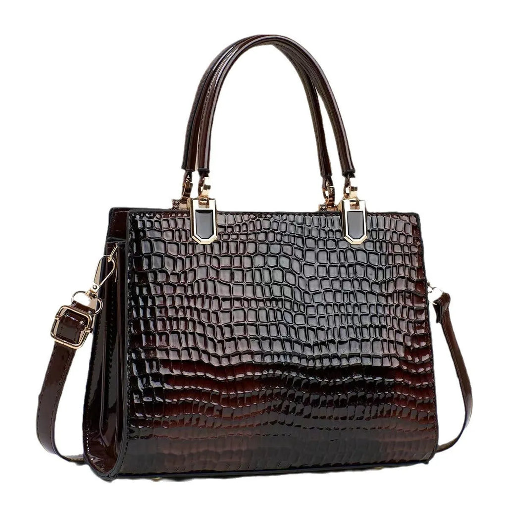 Women's large capacity one shoulder mom bag in soft PU leather with multiple internal compartments
