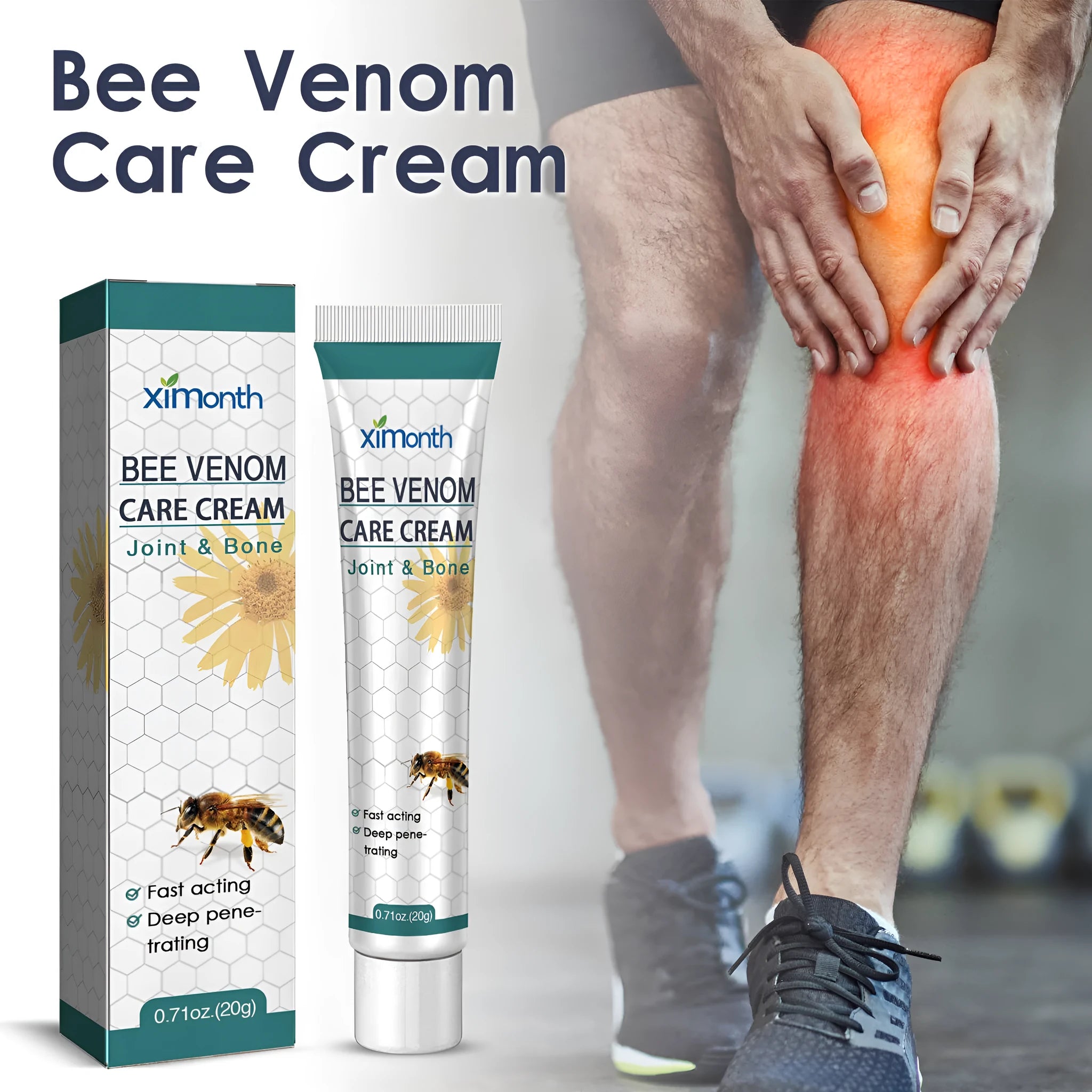 A 20g tube of joint pain massage cream for topical application.
