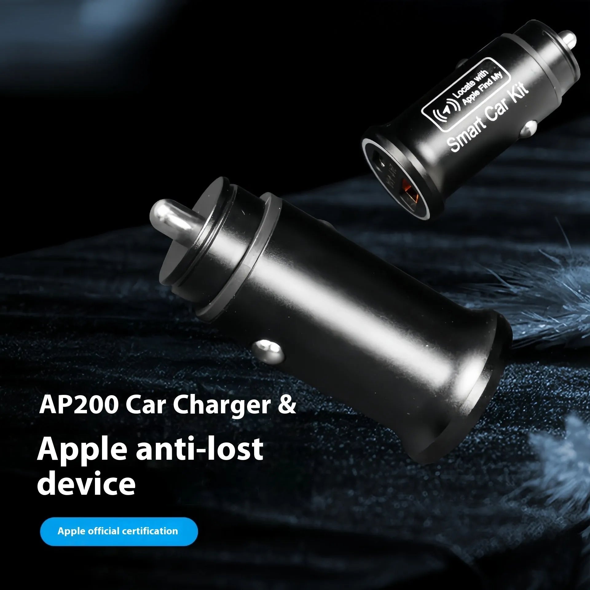 Black car charger GPS locator tracking device for vehicle security with ABS plastic housing