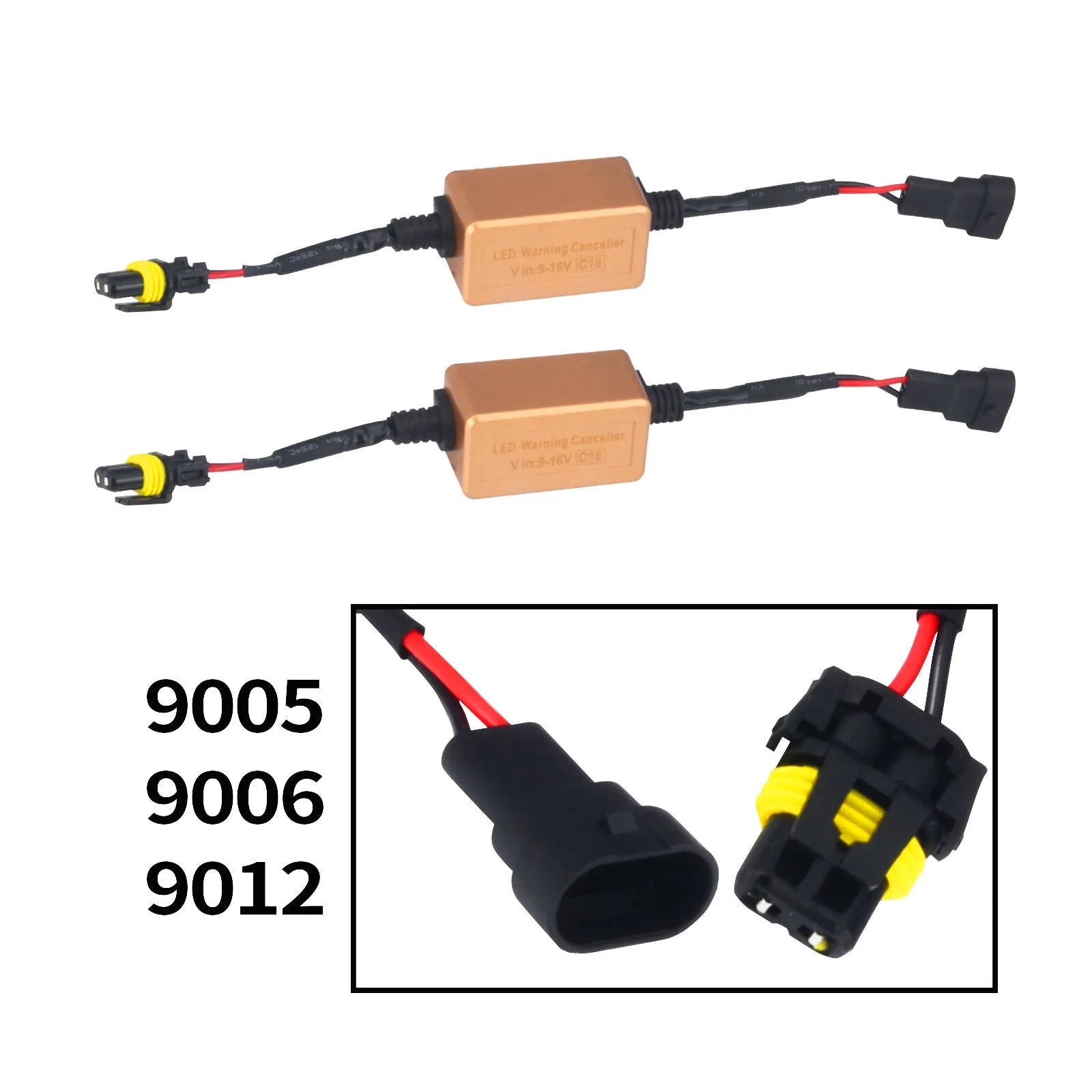 Black alloy H4 H7 H11 LED car headlight Canbus decoder for plug and play installation