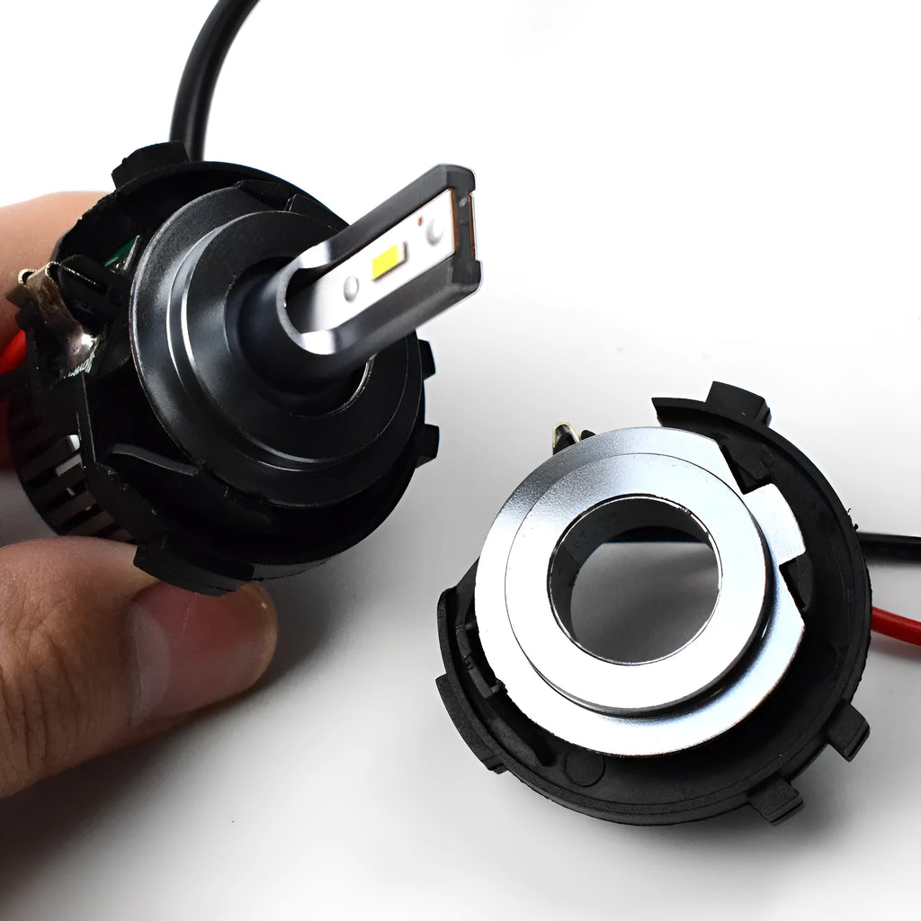 Black plastic H7 LED headlight conversion adapter bracket for Volkswagen cars
