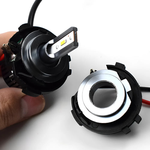 Black plastic H7 LED headlight conversion adapter bracket for Volkswagen cars