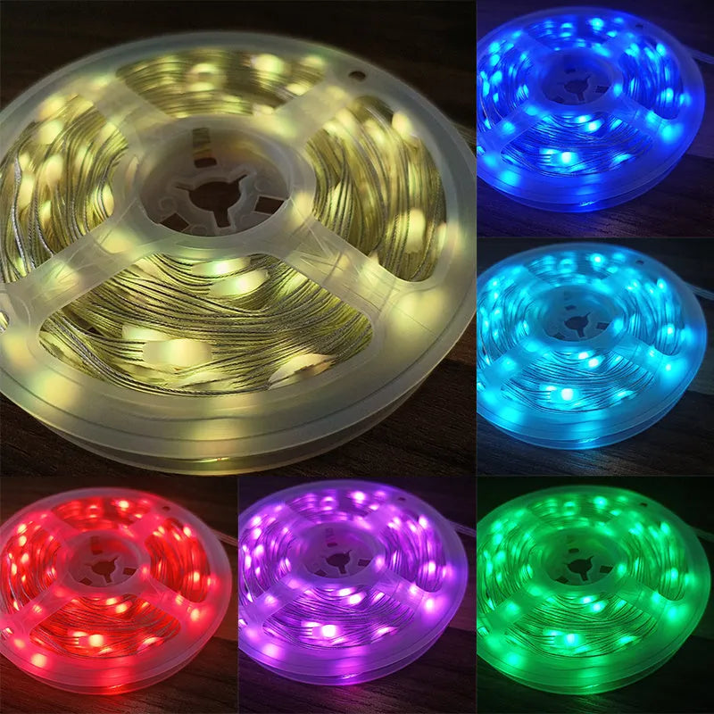 10 metre LED festival light string with 100 warm white bulbs and remote control
