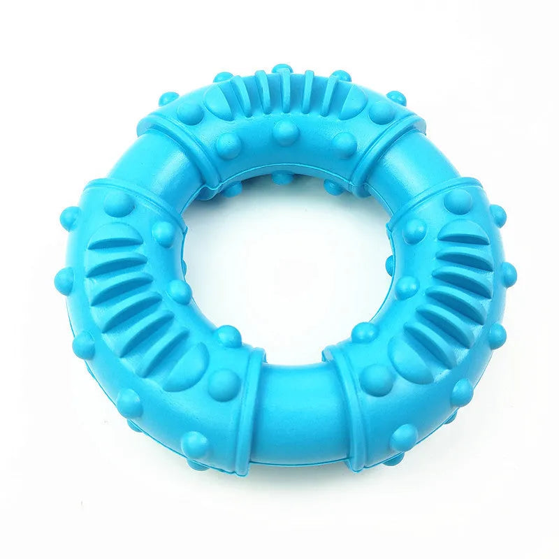 Blue hollow dog fetching stick toy for safe chew and retrieve games with pets