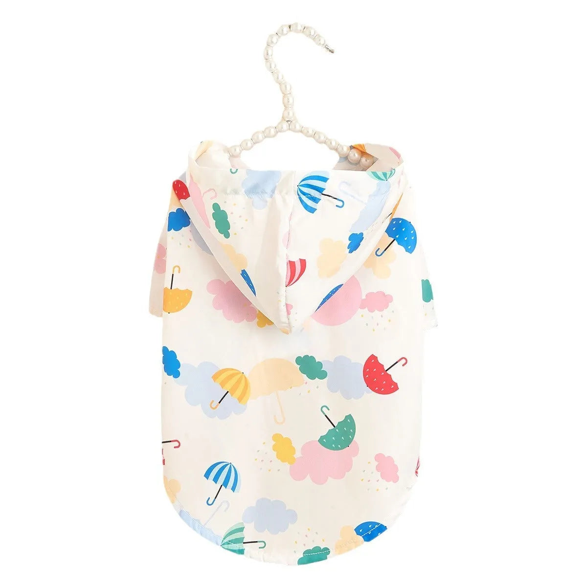 Cartoon umbrella pattern pet raincoat for dogs and cats in polyester fabric
