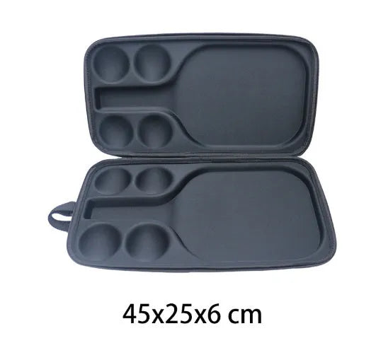 Black EVA pickleball shoulder bag for one racket and four balls, dimensions 45x25x8cm.