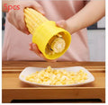Yellow manual corn grinder thresher with corn-shaped design and non-slip PP grip