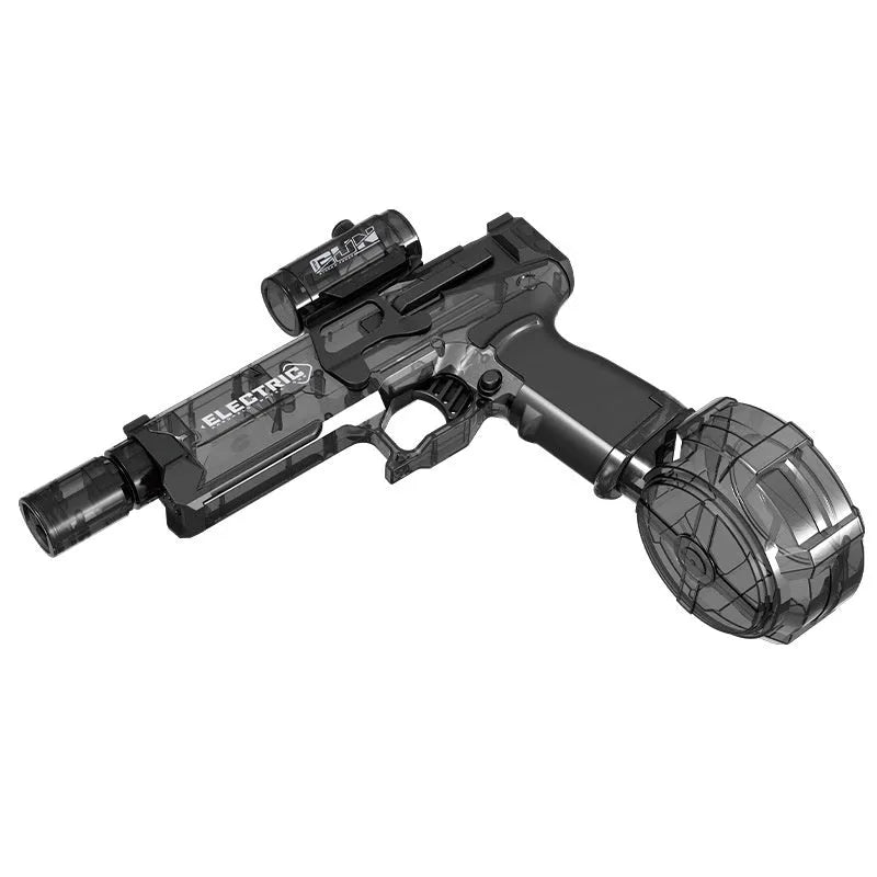 Fire Rat Electric Water Pistol showing black design with cool light effects