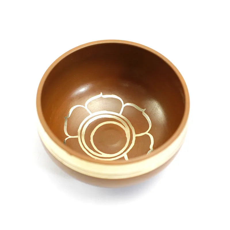 7.8cm colourful handmade Himalayan singing bowl for meditation and yoga