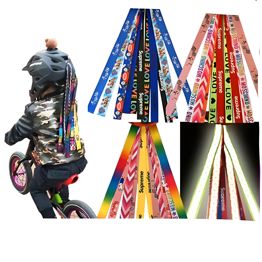 Children's helmet decorative streamers in multiple colours for skating and balancing car helmets