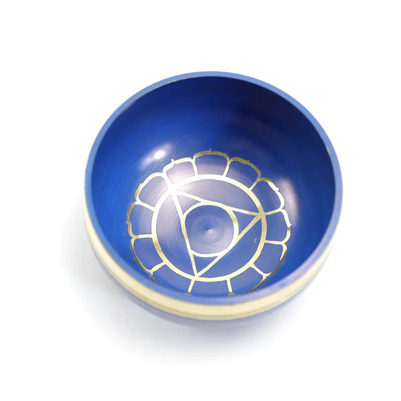 7.8cm colourful handmade Himalayan singing bowl for meditation and yoga