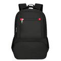 Light grey Oxford cloth insulated backpack with curved shoulder straps and pull rod belt