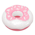 TPR molar cleaning donut dog toy in pink colour with textured surface and sound features