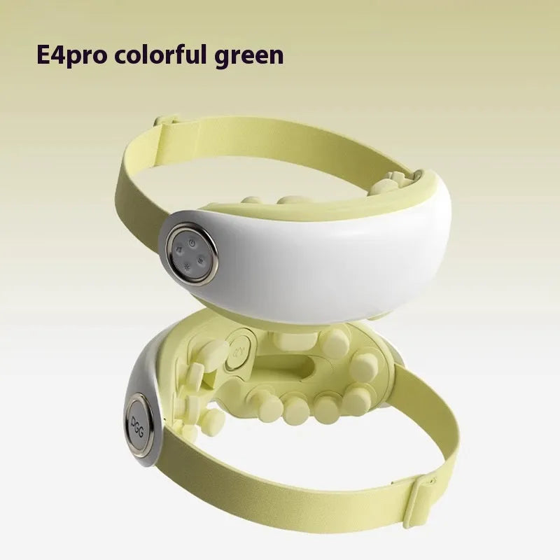 Purplish grey rechargeable Bluetooth eye steam massager and hot compress device on a plain background.