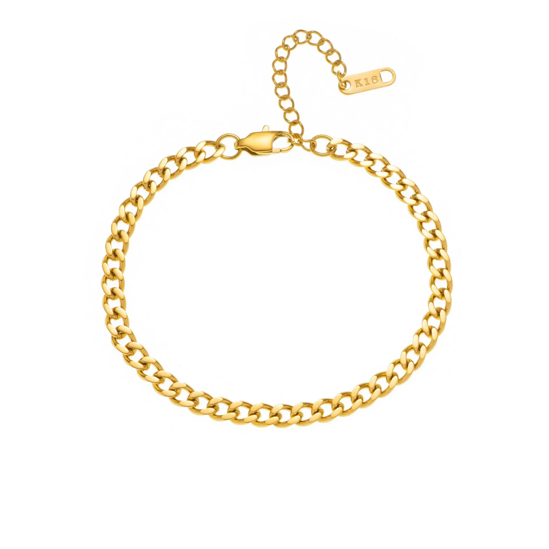 Titanium steel number and letter necklace with gold electroplated finish on grinding chain design