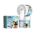 A single dog dental cleaning glove, a finger muff measuring 7.6 by 8.8 cm for tartar removal.