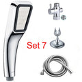 Orange hand-held pressurised shower set with rain function shower head