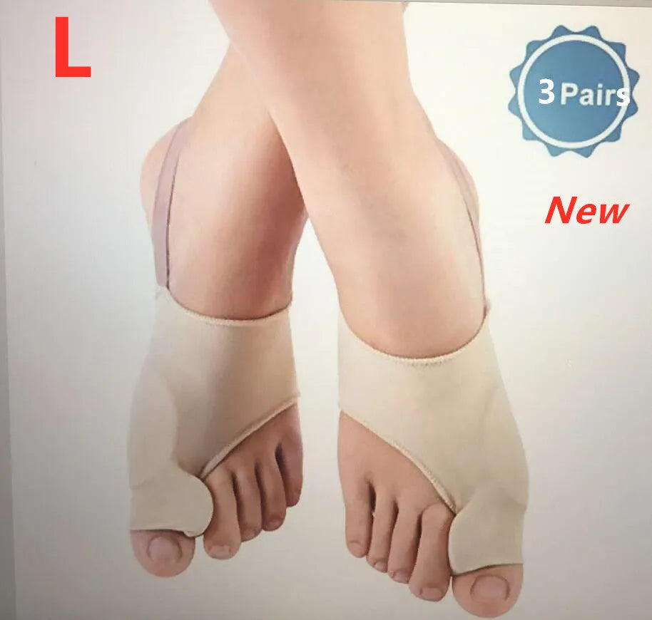 Corrective toe socks with silicone gel toe separator and bunion pad on a stretch fabric base.