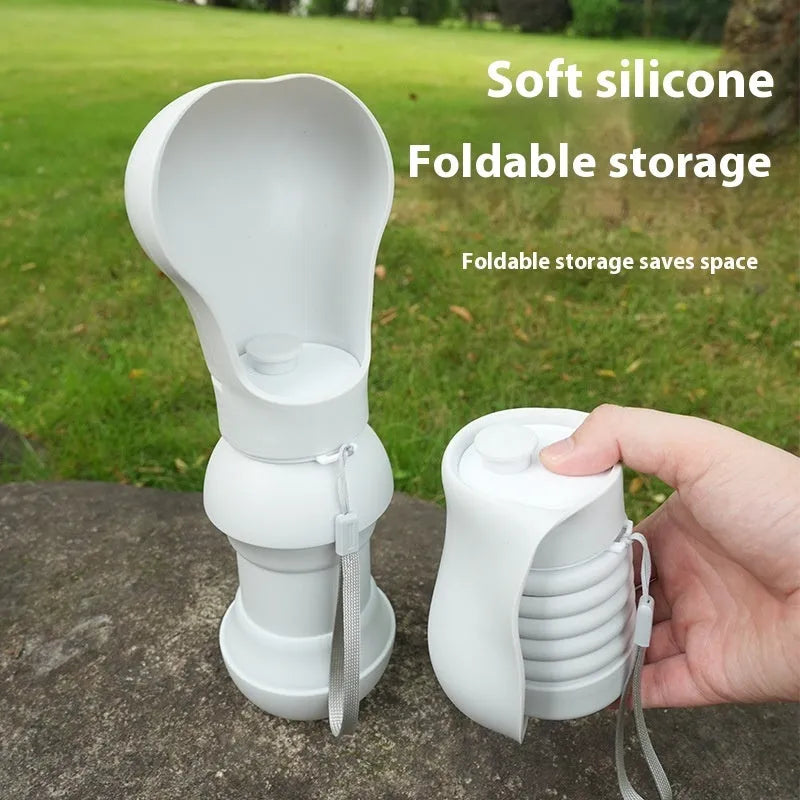 Outdoor pet folding drinking cup made of silicone in portable design